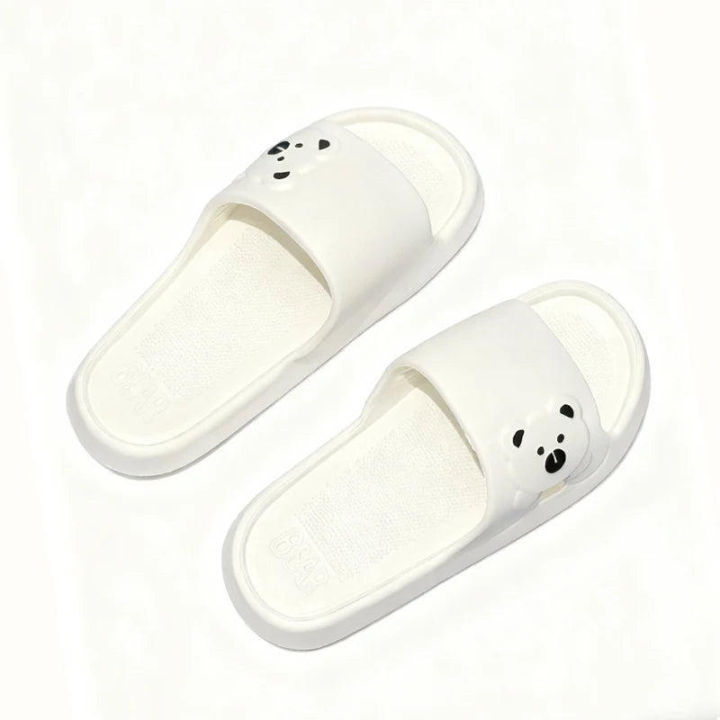 Cartoon Bear EVA Slides for Women Non Slip Summer Slippers