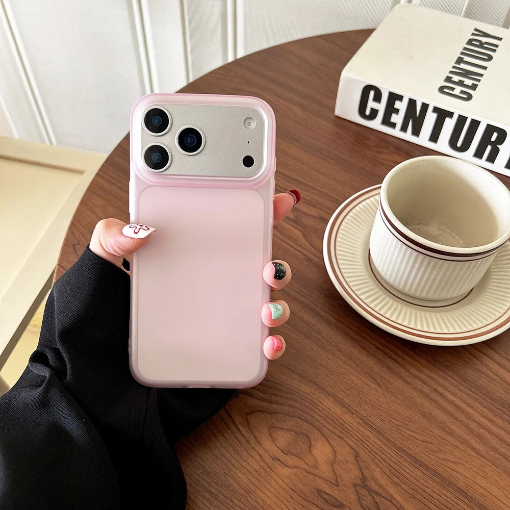 Transparent Candy Color Matte Silicone iPhone Case