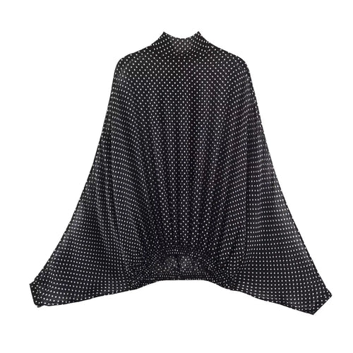 Polka Dot Midi Skirt Set for Women Bow Tie 2 Piece Outfit