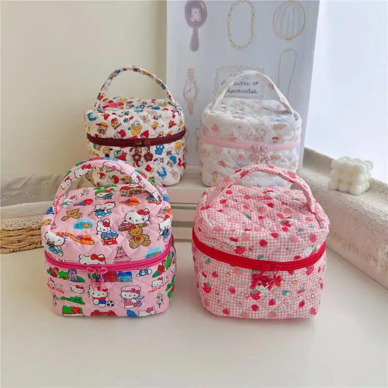 Hello Kitty Embroidered Makeup Bag Large Capacity Case