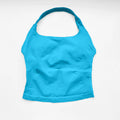 Women Halter Gym Top Seamless Fitness Yoga Tank Workout Activewear