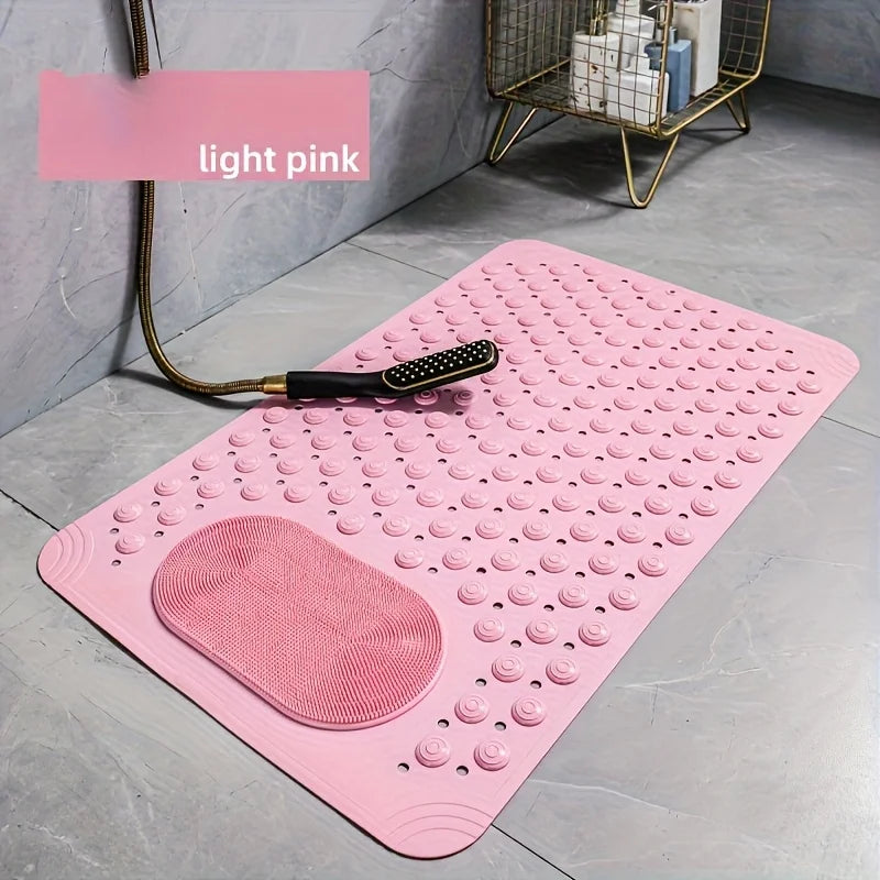 Non Slip PVC Bath Mat Massage Nubs Bathroom Shower Rug 0.8cm Thick