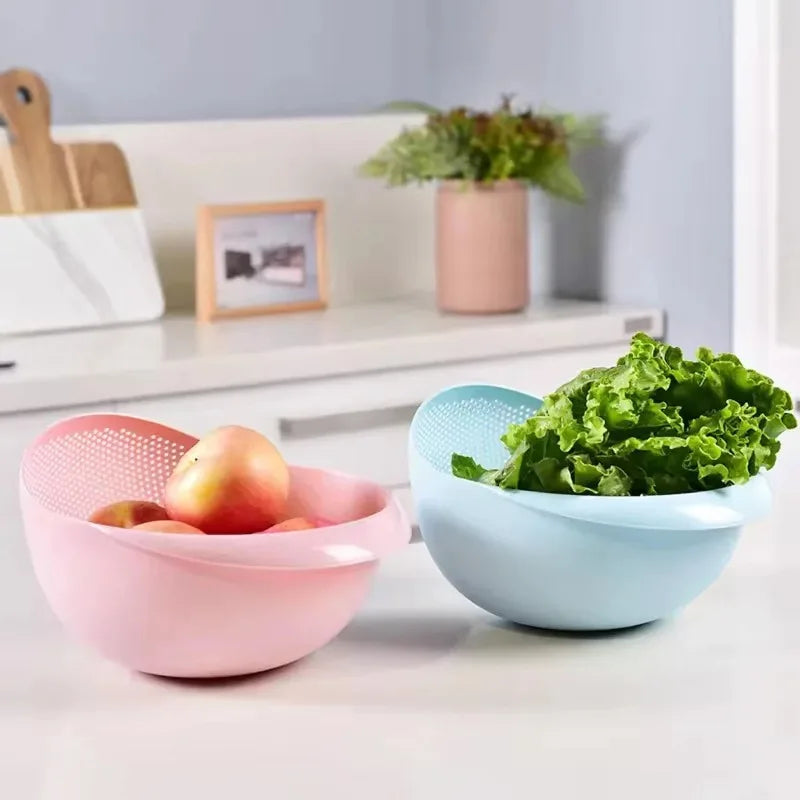 1PC- Silicone Colander Rice Bowl Drain Basket