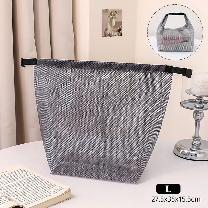 Travel Makeup Storage Bag Large Capacity Waterproof Cosmetic Organizer Handheld Toiletry Bag