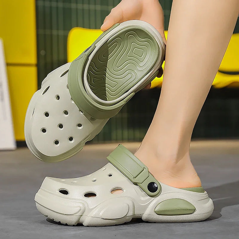 Chunky Thick Sole Clogs Men Women Platform Crocs Style Non Slip EVA Garden Shoes Comfortable Slip On Sandals