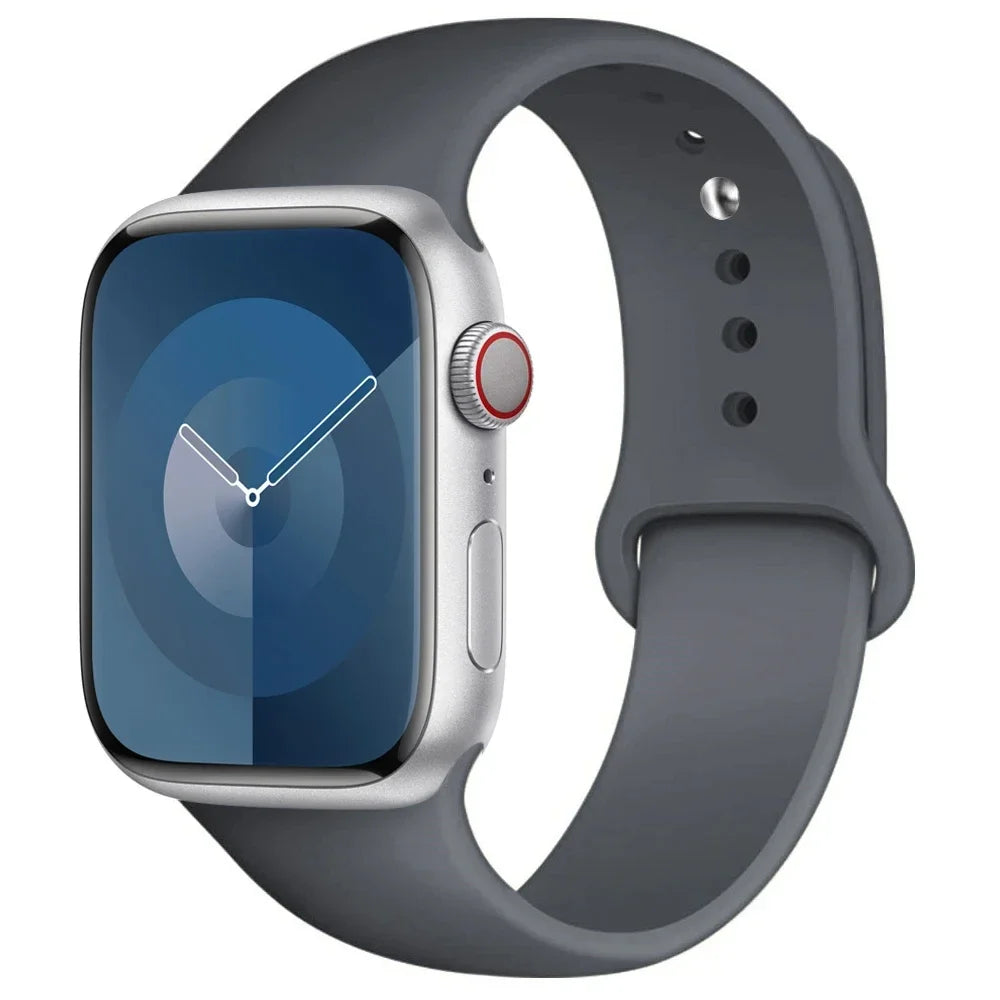 Silicone Apple Watch Band – Sport Strap Replacement for Apple Watch Series 3–9, SE & Ultra