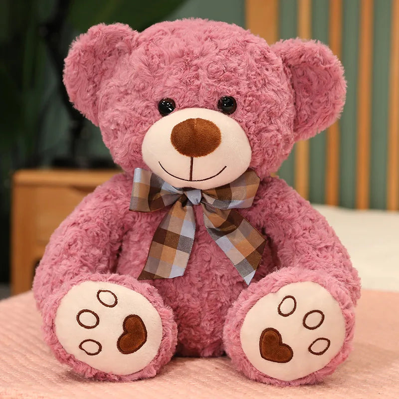 Classic Bow Tie Teddy Bear Plush Toy for Kids Girls Gift
