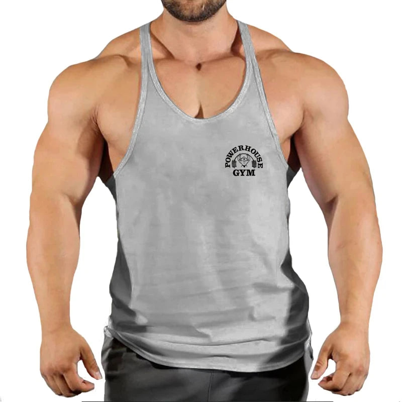 Men Gym Stringer Vest Sleeveless Bodybuilding Fitness Tank Top Workout Singlet