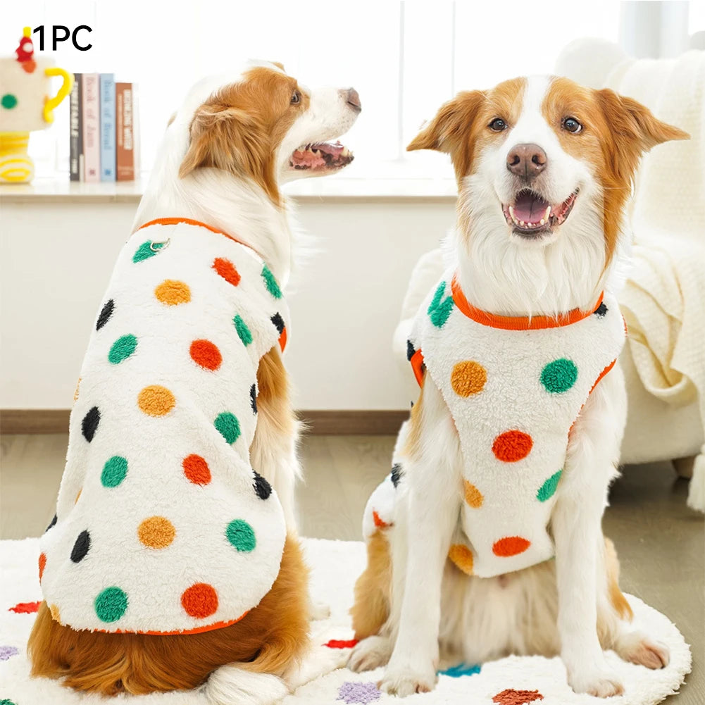 Warm Flannel Dog Pajamas Winter Pet Coat for Large Dogs