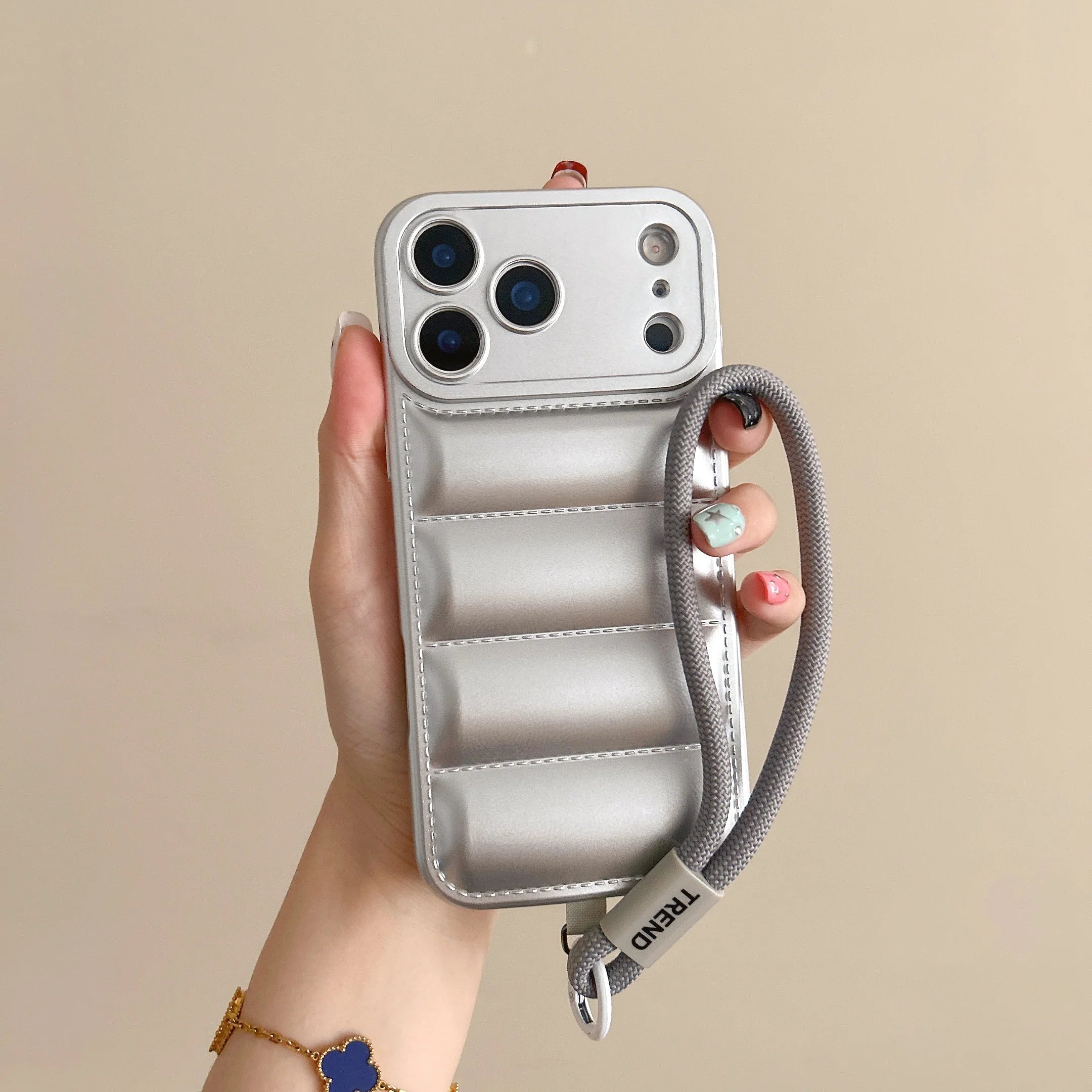 Solid Color Down Jacket iPhone Case