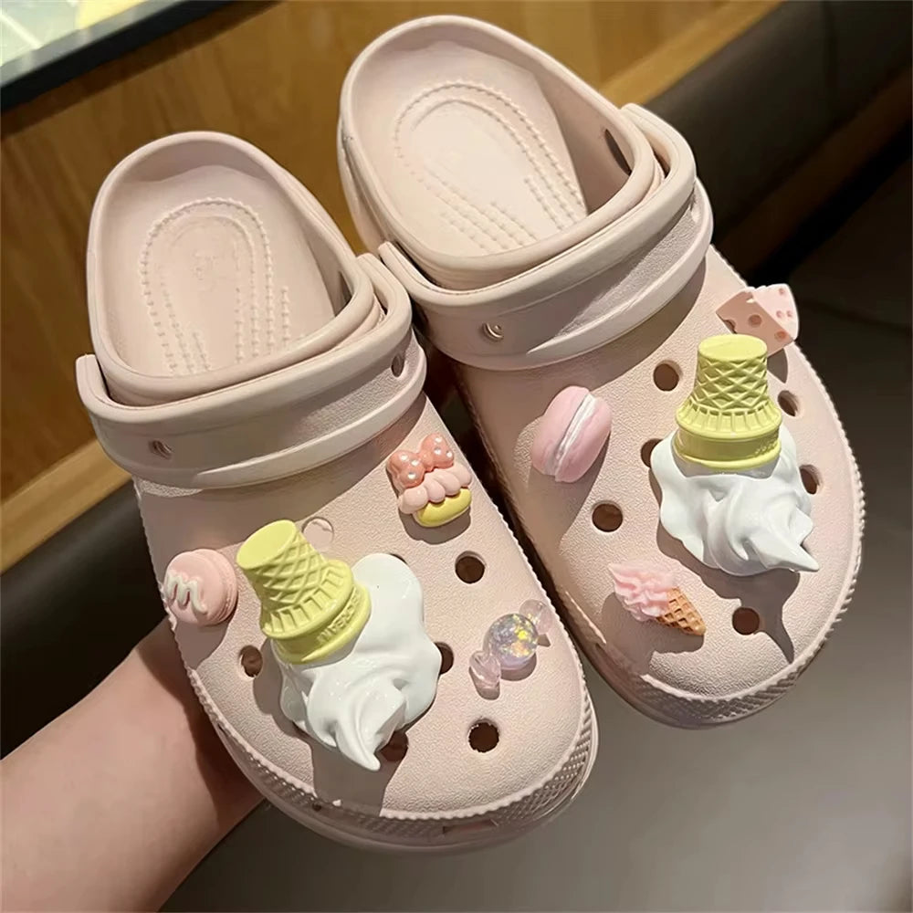 Ice Cream Shoe Charms Summer Clog Accessories