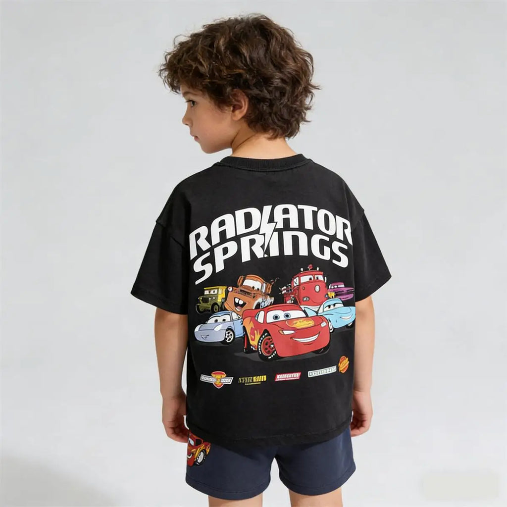 Toddler Boys Cartoon T Shirt and Shorts Set