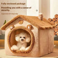 All Season Removable Washable Dog House Style Pet Bed Warm Small Dog Cat House