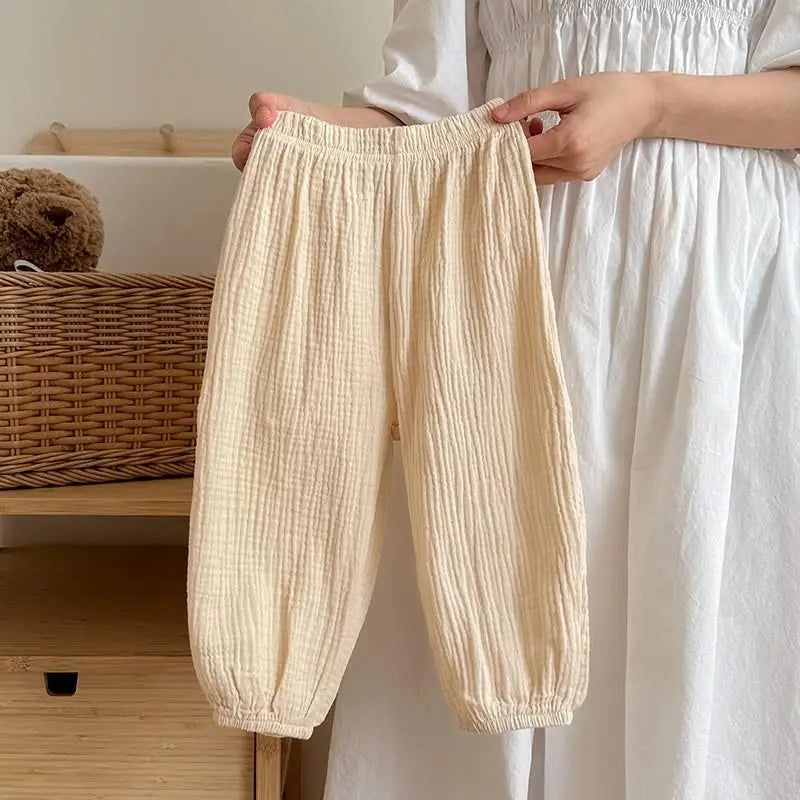 Kids Anti Mosquito Pants Lightweight Loose Summer Trousers for Boys & Girls