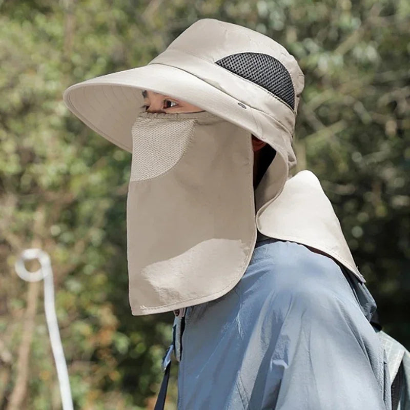 UV Protection Fishing Bucket Hat with Neck Flap