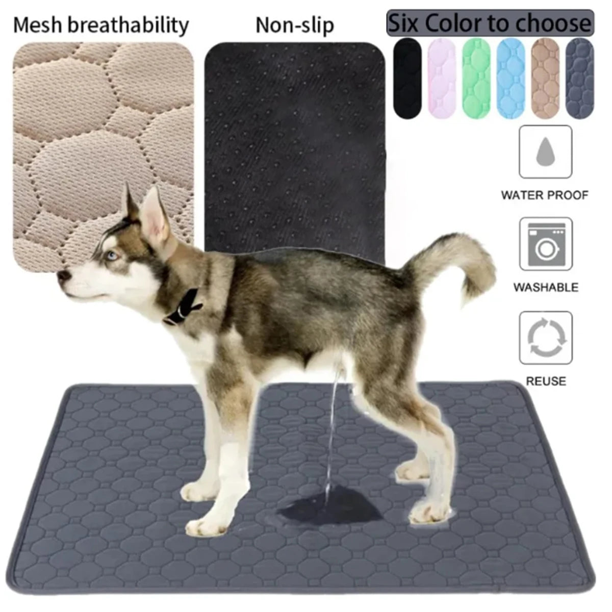 Washable Dog Pee Pad Waterproof Reusable Training Mat