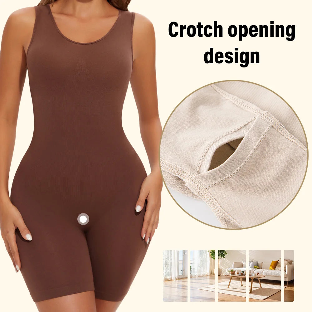 Women’s Seamless Full Coverage Shapewear Bodysuit Thigh Slimming Body Shaper