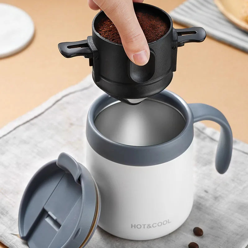 304 Stainless Steel Coffee Dripper Portable Reusable Filter Tea Coffee Maker Set
