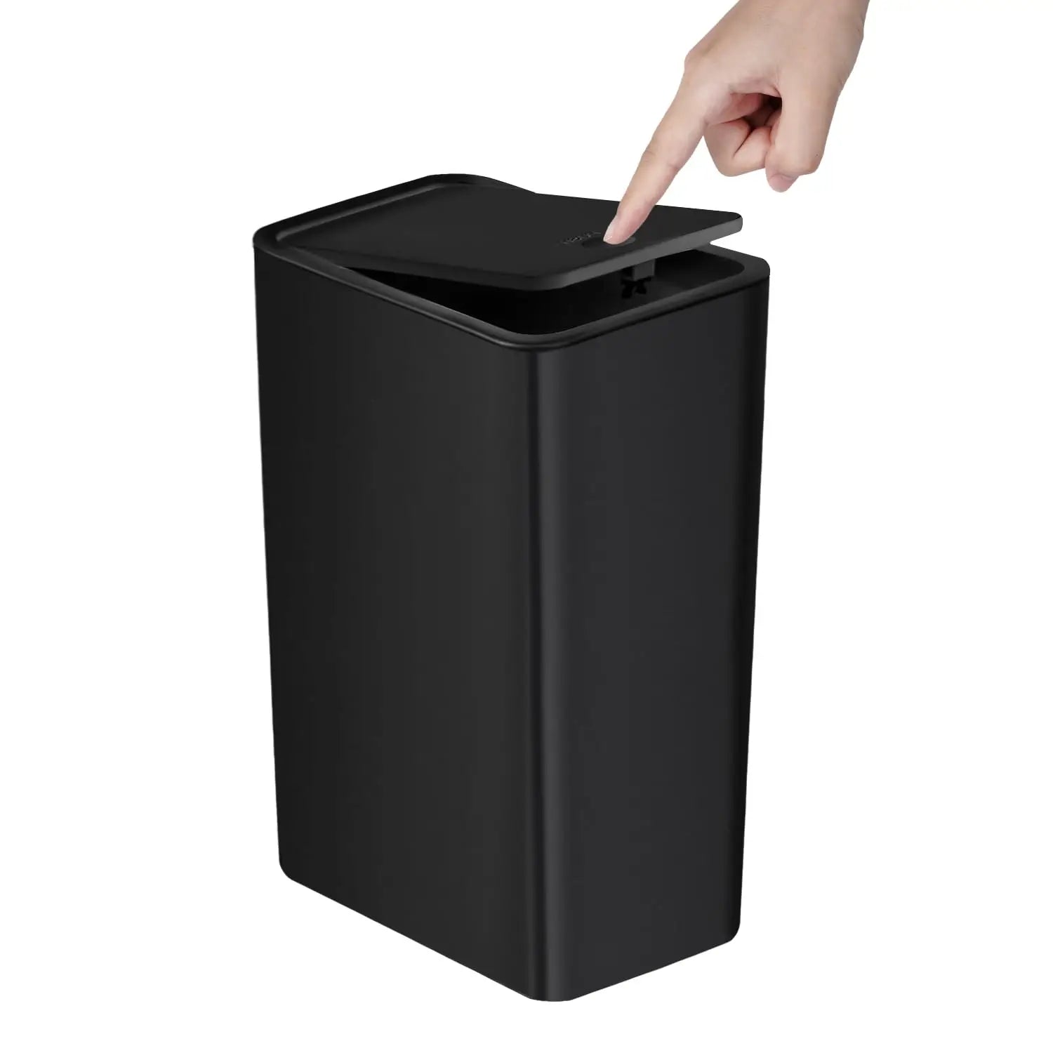 10L Bathroom Trash Can Press Top Lid Small Plastic Waste Bin Bedroom Living Room