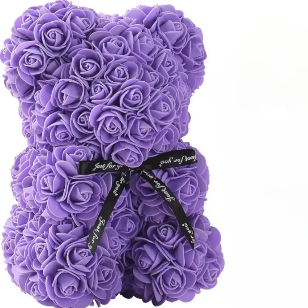Eternal Rose Teddy Bear Gift for Mom