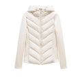 Women Hooded Patchwork Cotton Jacket