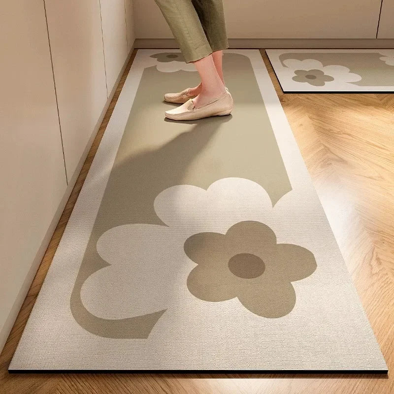 Diatomite Kitchen Floor Mat Anti Slip Super Absorbent Quick Dry Rug