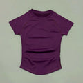 Women Seamless Sports Top Short Sleeve Yoga Gym Running Slim Fit Active Tee