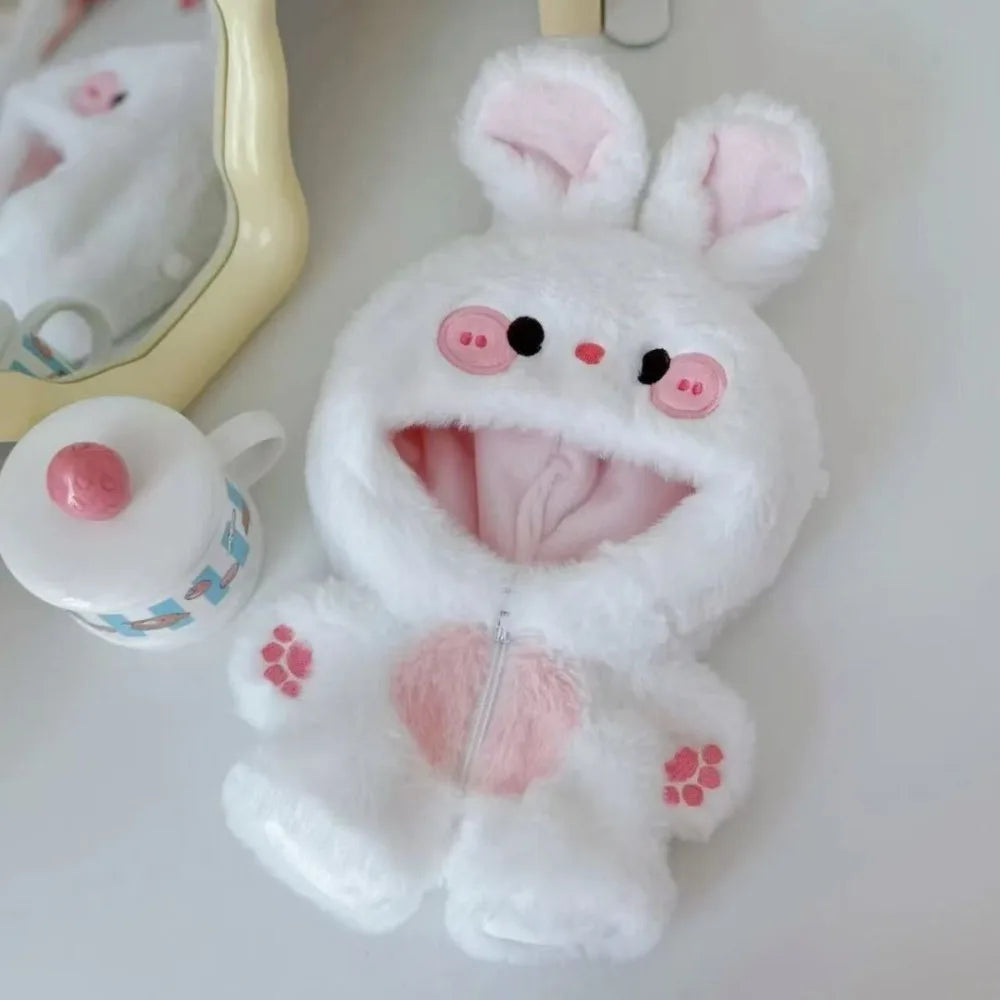 20cm Cotton Doll Animal Onesie Outfit Fox Bunny Costume Clothes