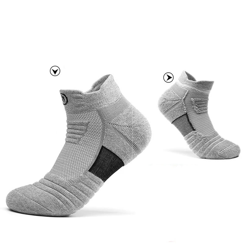 Men Compression Sports Socks High Elastic Breathable Basketball Cycling Running Tube Socks 1–3 Pairs