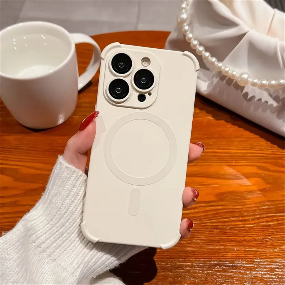 Magnetic Shockproof Silicone Bumper iPhone Case