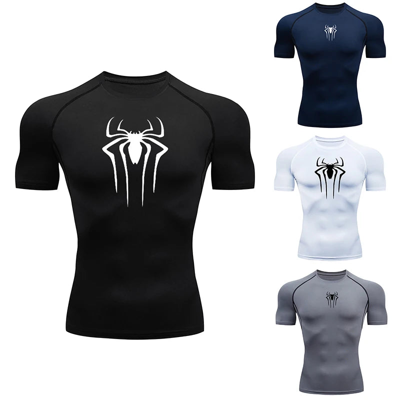 Men Compression Short Sleeve Quick Dry Gym Running Fitness T Shirt