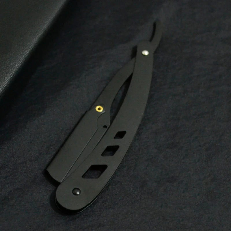Men Folding Barber Razor Black