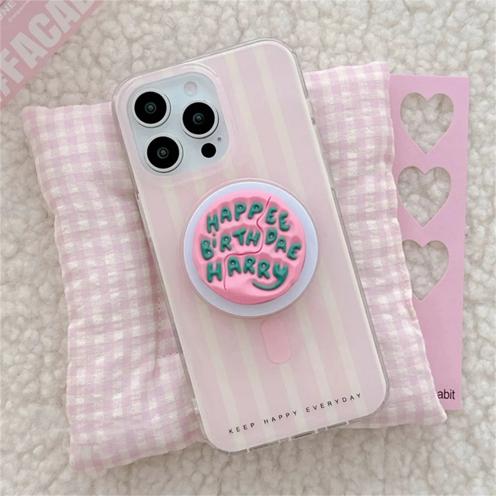 Pink MagSafe Phone Grip Stand Magnetic Holder iPhone Case