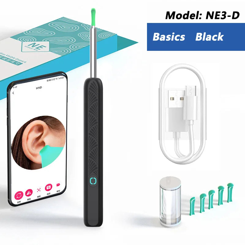Ear Wax Removal Tool with Camera – HD Visual Ear Cleaner Endoscope for Safe Ear Cleaning