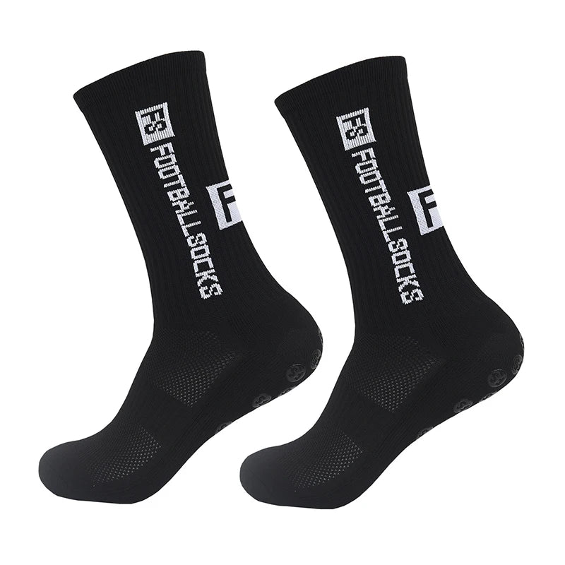 Anti Slip Football Socks Mid Calf Non Slip Grip Socks Men Women Sports Cycling Running Yoga Socks 1 Pair