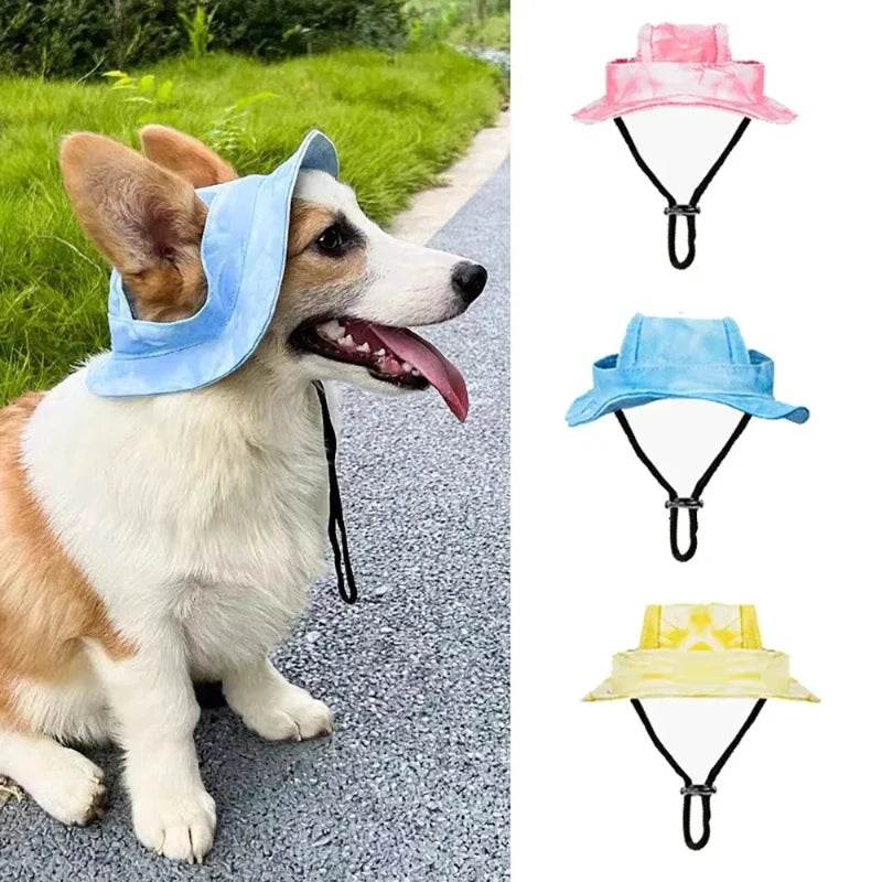 Adjustable Pet Baseball Cap with Ear Holes for Small Medium Dogs Cats