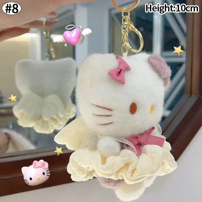 Cute Cat Plush Keychain Bag Charm for Girls