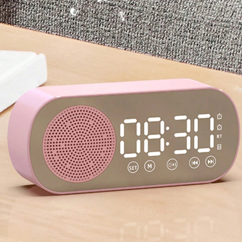 Multi-functional Bluetooth Speaker with Alarm Clock Subwoofer