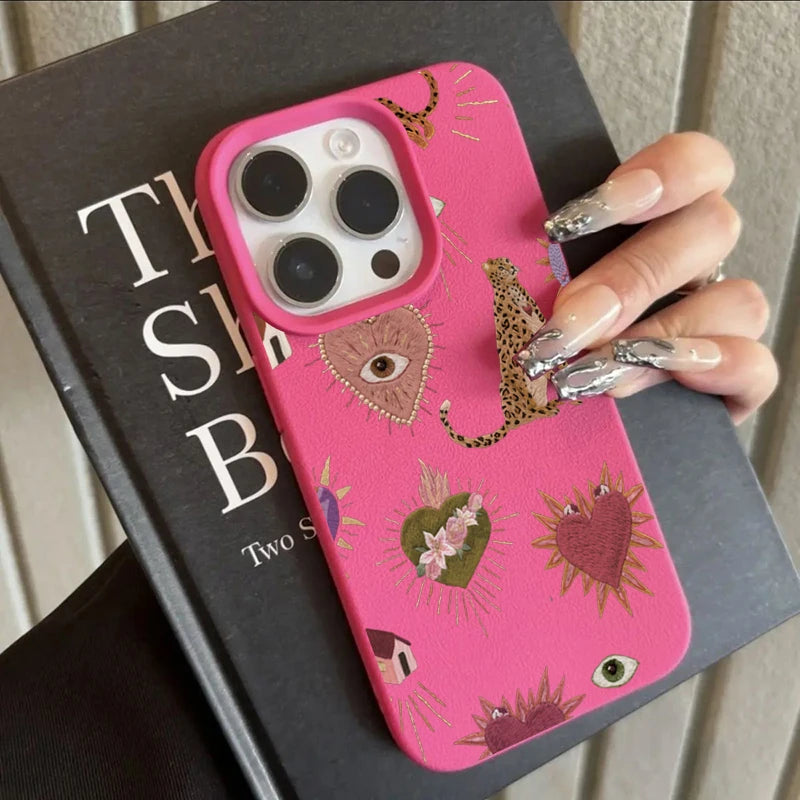 Leopard Lichee Pattern Silicone iPhone Case