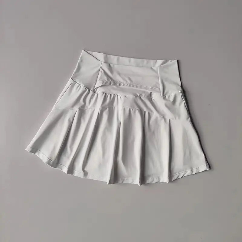 Women High Waist Sports Skirt Quick Dry Tennis Golf Yoga Running Skort