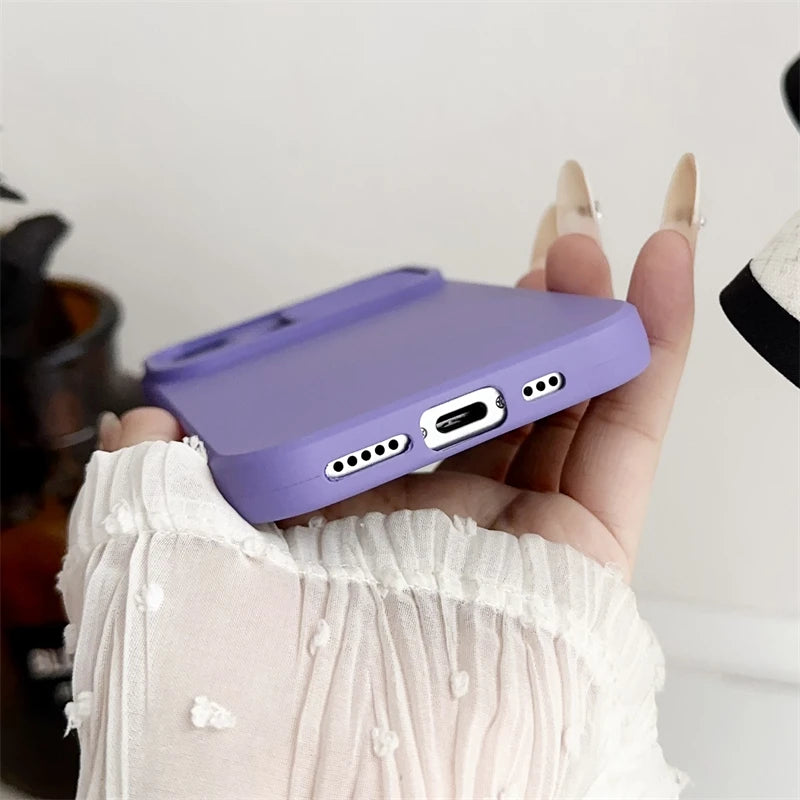 Slide Camera Lens Protection Silicone Shockproof Bumper iPhone Case