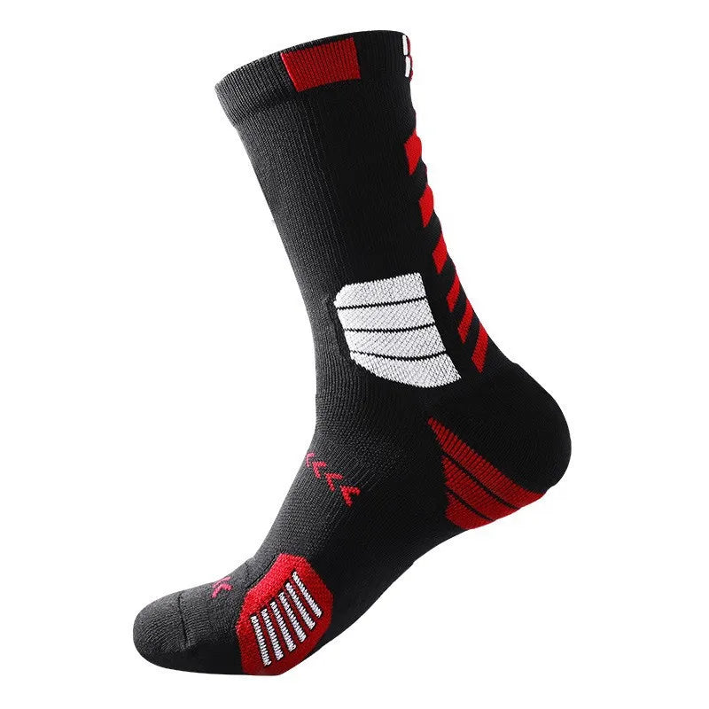 High Top Basketball Socks Cushioned Terry Breathable Moisture Wicking Sports Socks