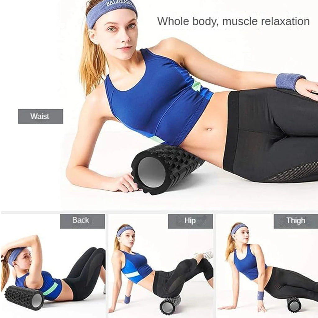 Yoga Foam Roller Muscle Massage Back Training Grid Recovery Roller