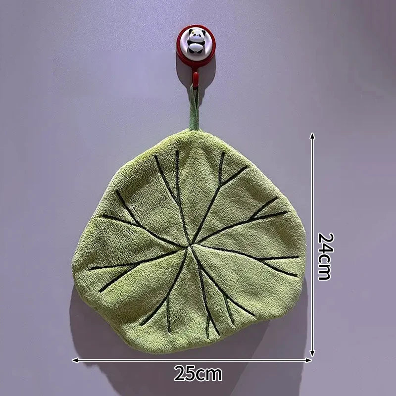 Super Absorbent Hand Towel Kitchen Bathroom Hanging Cleaning Cloth Handkerchief