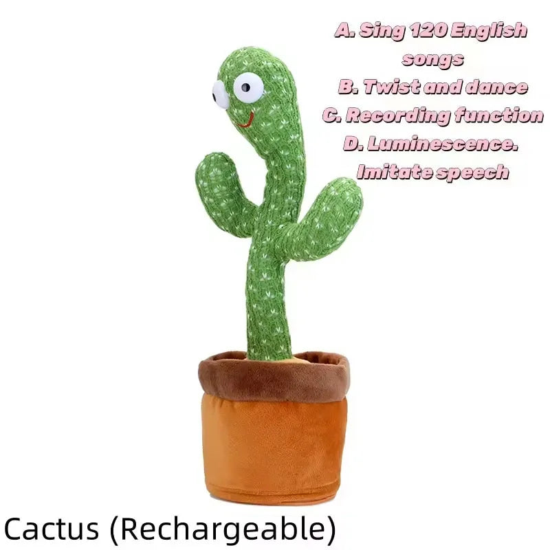 Talking Dancing Cactus Plush Toy with Music