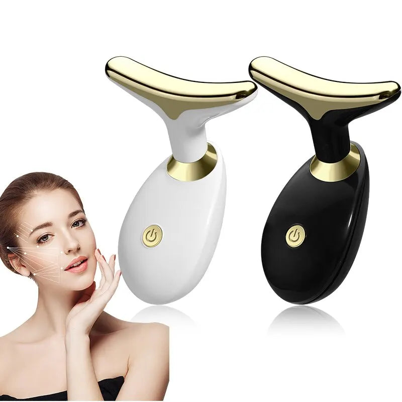 Electric Face & Neck Massager Lifting Firming Beauty Device Facial Skin Tightening Vibration Massage Tool Portable Skincare