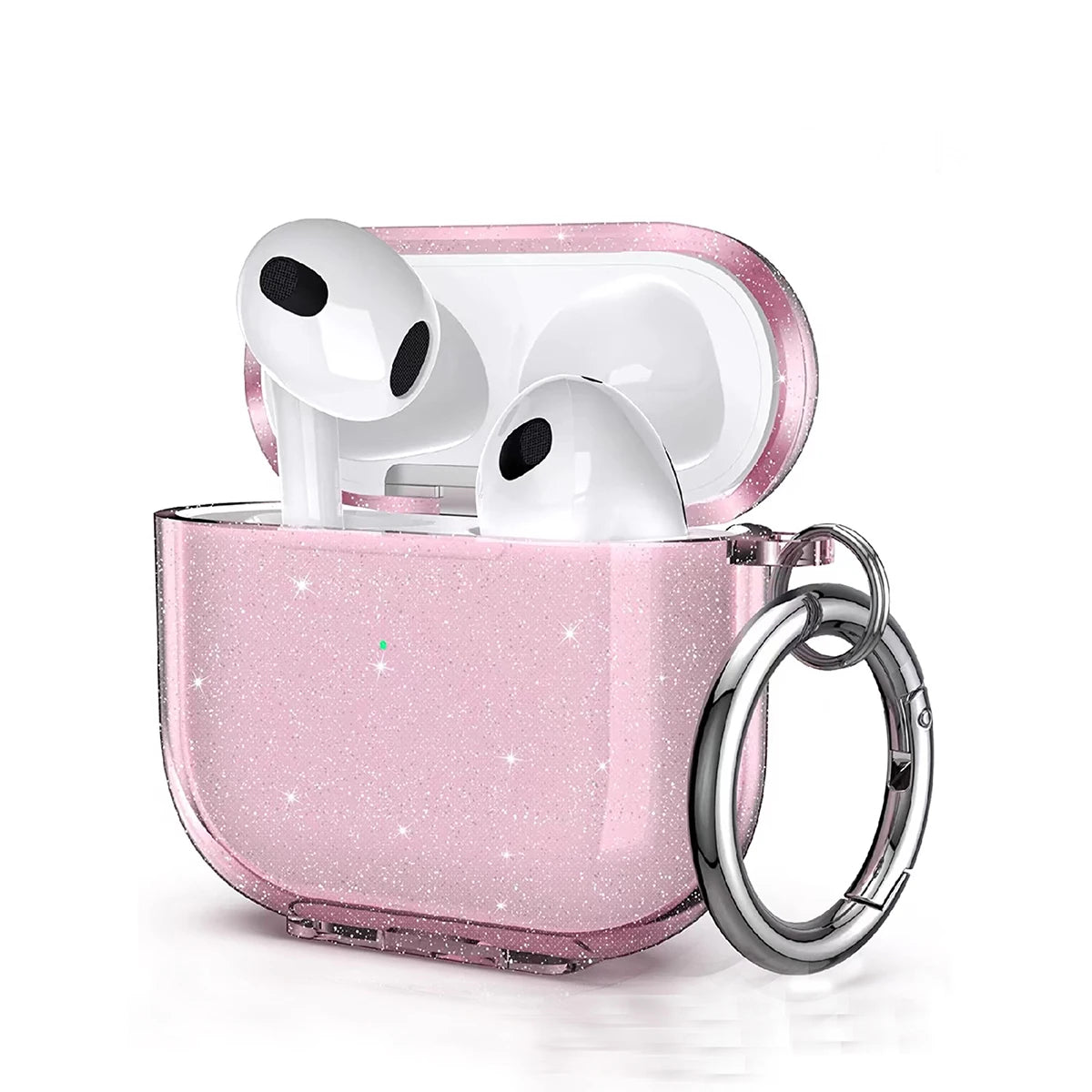 AirPods 4/3/Pro/Pro 2 Glitter Case with Cleaner Kit Shockproof Protective Cover Keychain Sleeve