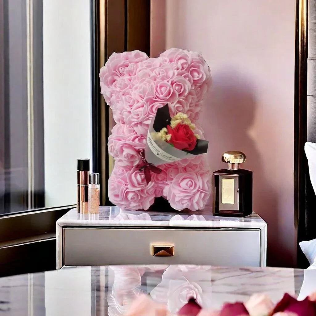 Teddy Bear Foam Rose Bouquet for Mother’s Day Gift