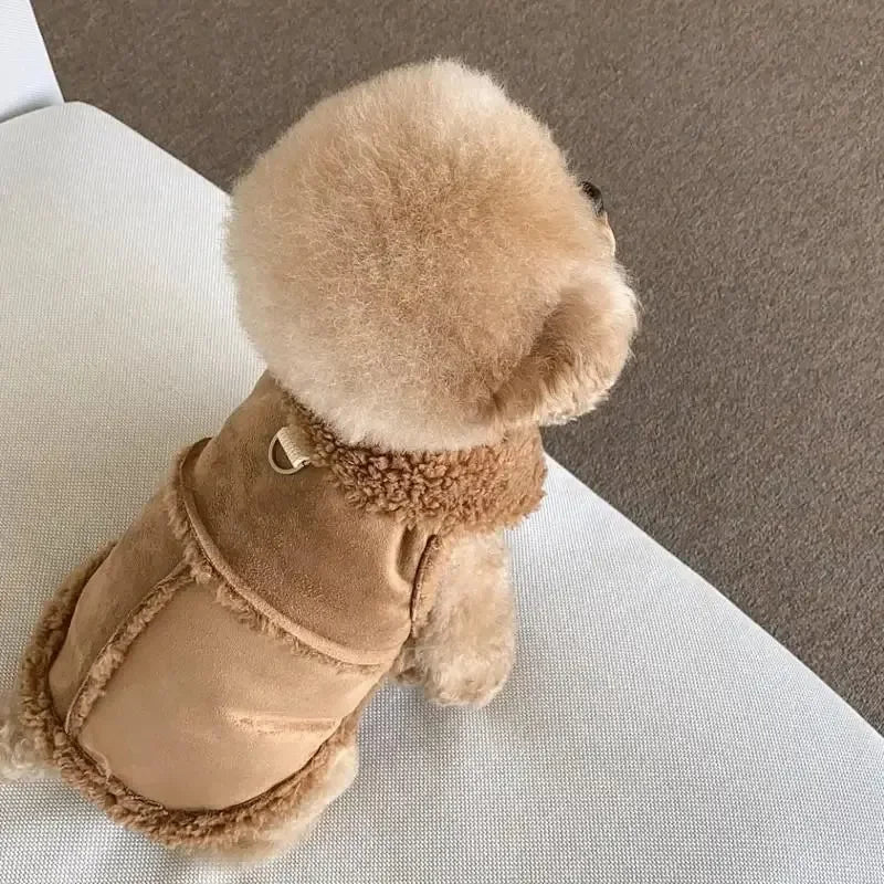 Small Dog Cute Vest Jacket Autumn Winter Pet Coat Soft Clothing