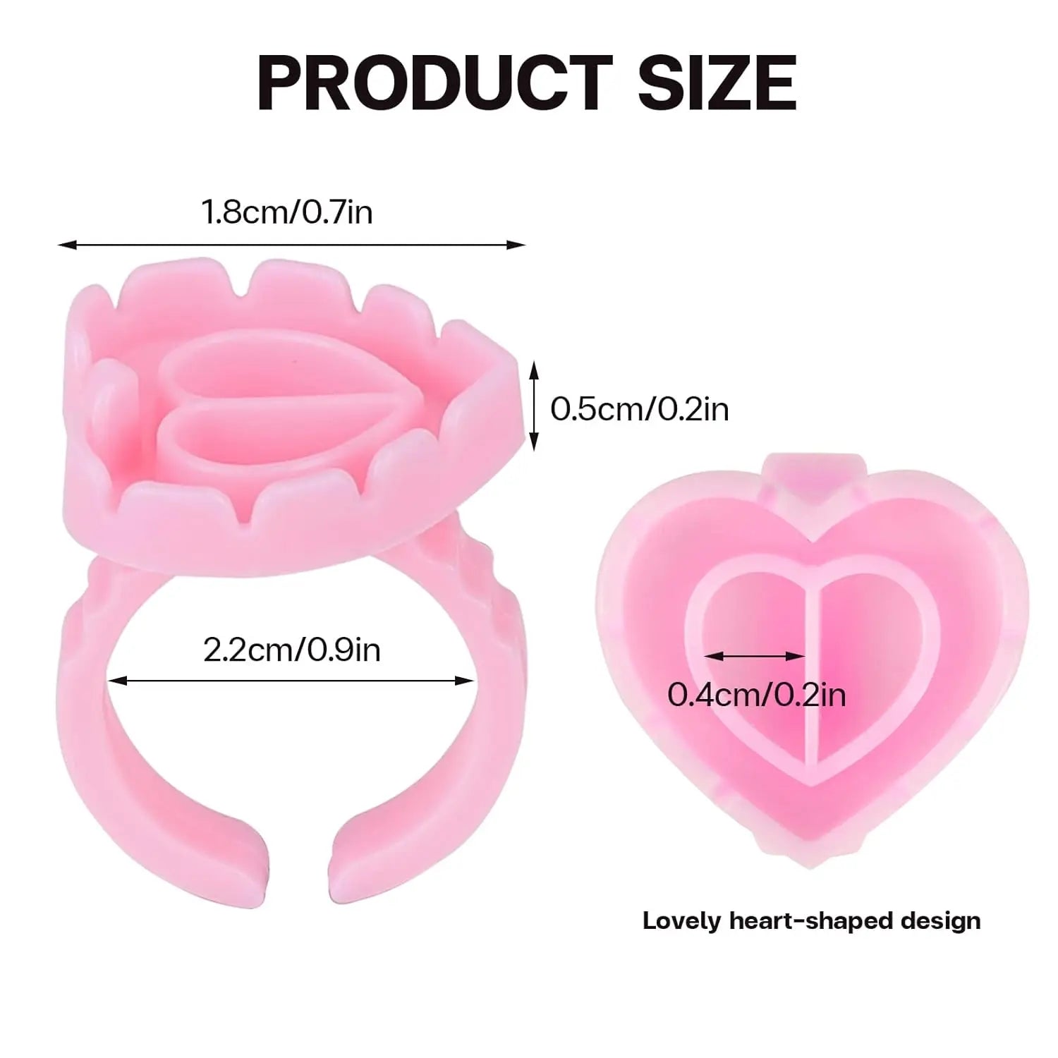 Disposable Glue Ring Cup – Eyelash Extension Adhesive Holder Finger Ring for Lash Artists